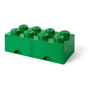 Zelený LEGO® úložný box se 2 šuplíky