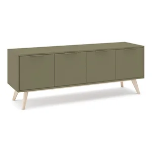 Zelený matný TV stolek 140 × 53 × 40 cm Campus Marckeric