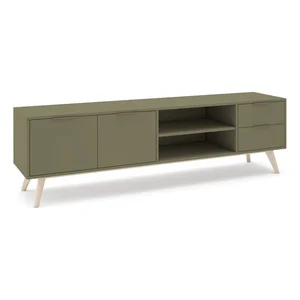 Zelený matný TV stolek Campus 180×53×40 cm – Marckeric