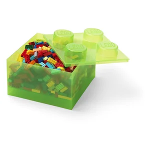 Zelený plastový úložný box na LEGO® a drobnosti 25x25x18 cm