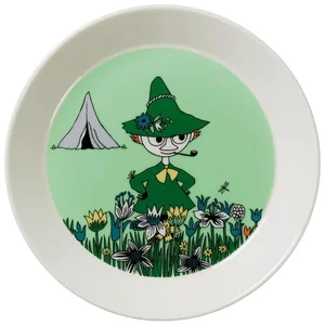 Zelený porcelánový talíř Snufkin 19 cm