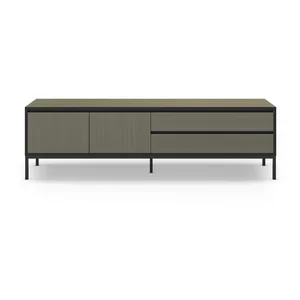 Zelený TV stolek Lorenza 180x55 cm