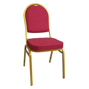 Židle JEFF 3 NEW červená/zlatá