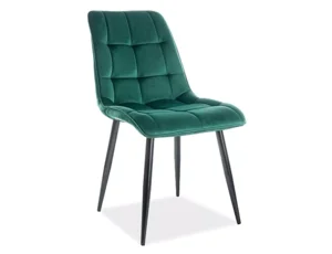 Židle Velvet Chic zelená a černá