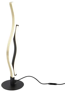 Zlatá a černá stolní lampa Blaze s LED a stmíváním