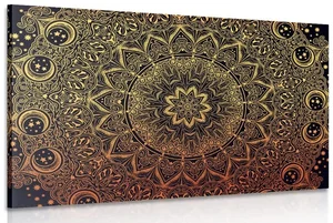 Zlatá orientální mandala - Umělecký obraz do vašeho domova