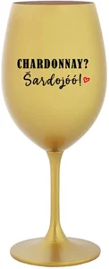 Zlatá sklenice na víno Chardonnay 350 ml