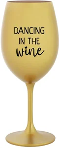 Zlatá sklenice na víno Dancing in the Wine 350 ml