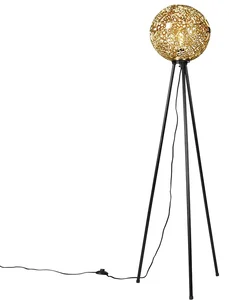Zlatá stojací lampa Art Deco Maro