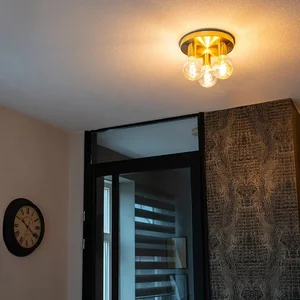 Zlaté kulaté stropní svítidlo Facil 3