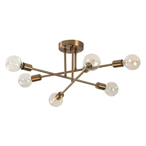 Zlaté stropní svítidlo Flower 64x64 cm