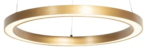 Zlaté závěsné LED svítidlo Girello 40 cm s třístupňovým stmívačem