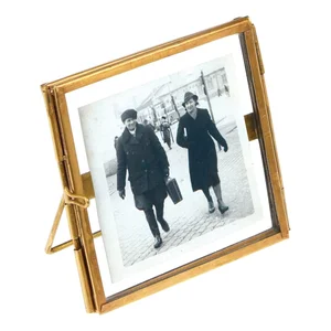 Zlatý kovový rámeček 8x8 cm