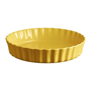 Žlutá keramická koláčová forma Emile Henry Ø 28 cm
