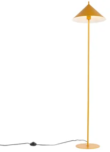 Žlutá stojací lampa Triangolo