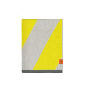 Žluté froté ručníky z bio bavlny Diagonal 40×55 cm (2 ks) – Mette Ditmer Denmark