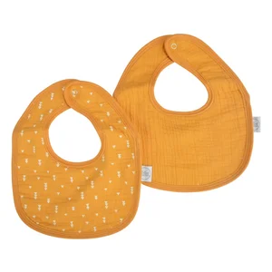 Žluté mušelínové bryndáky Bébé Douceur – sada 2 ks