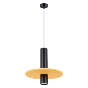 Žluto-béžové kovové závěsné svítidlo Olisa Ø30 cm Sollux