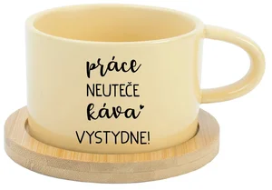 Žlutý keramický hrníček Makronka 200 ml