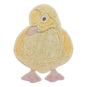 Žlutý ručně tkaný dětský koberec Ducky 95×120 cm – Lorena Canals