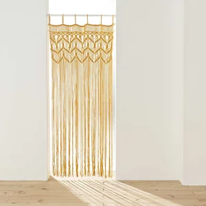 Žlutý závěs do dveří Macarena 90×200 cm