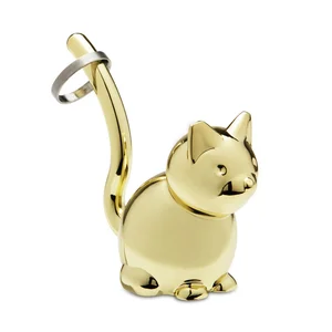 Zoola Cat – zlatý stojánek na prstýnky od Umbra