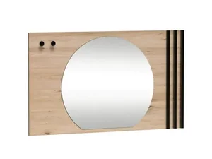 Zrcadlo BARBUS s panelem – dub artisan/černá