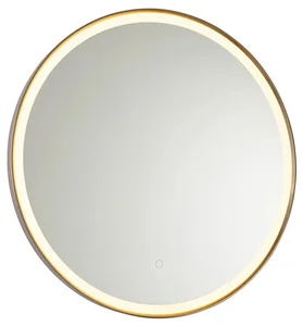 Zrcadlo do koupelny s LED a stmívačem 70 cm růžové zlato