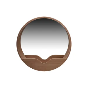 Zuiver Round Wall – Nástěnné zrcadlo s odkládacím prostorem, ⌀ 40 cm