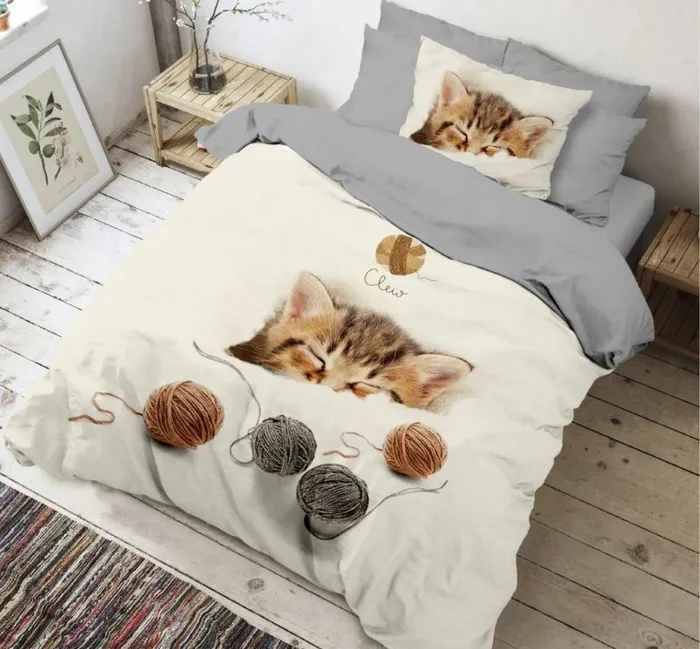 3D Bavlněné Povlečení Kvalitex Kitten 140x200, 70x90