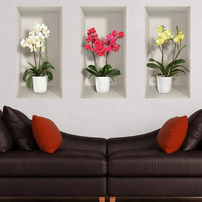 3D nálepky Orchids pro zeď