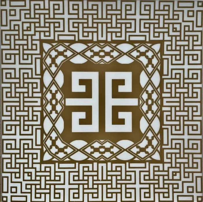3D panel VERSO Greek Key 50x50 cm zlatobíly
