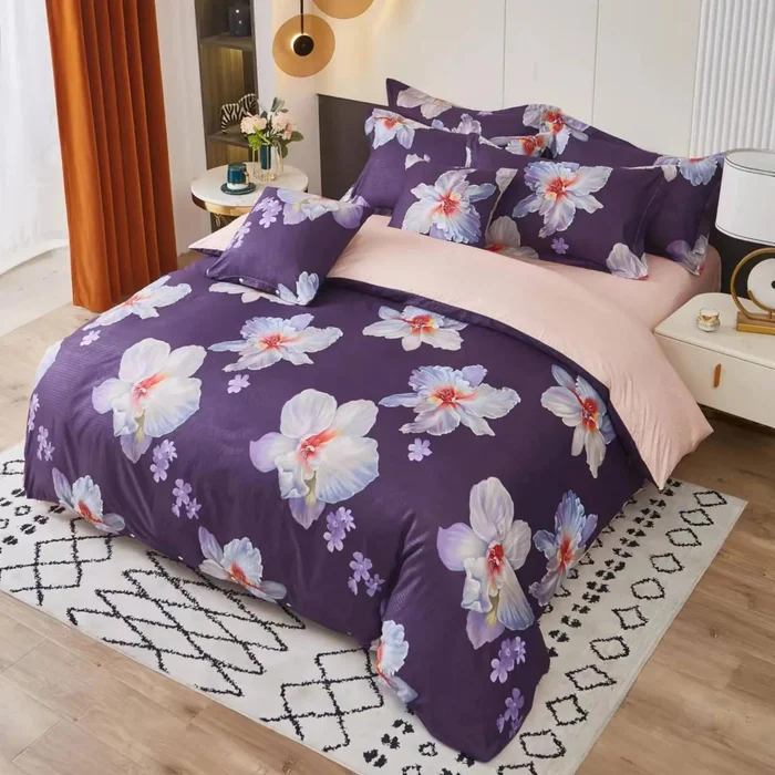 3dílné povlečení Nela fialové polycotton