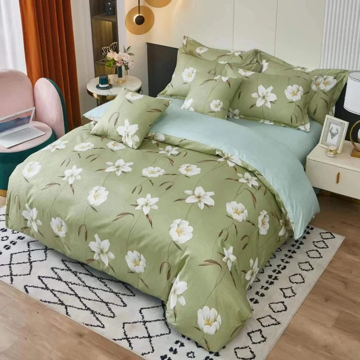 3dílné povlečení Nela zelená Polycotton
