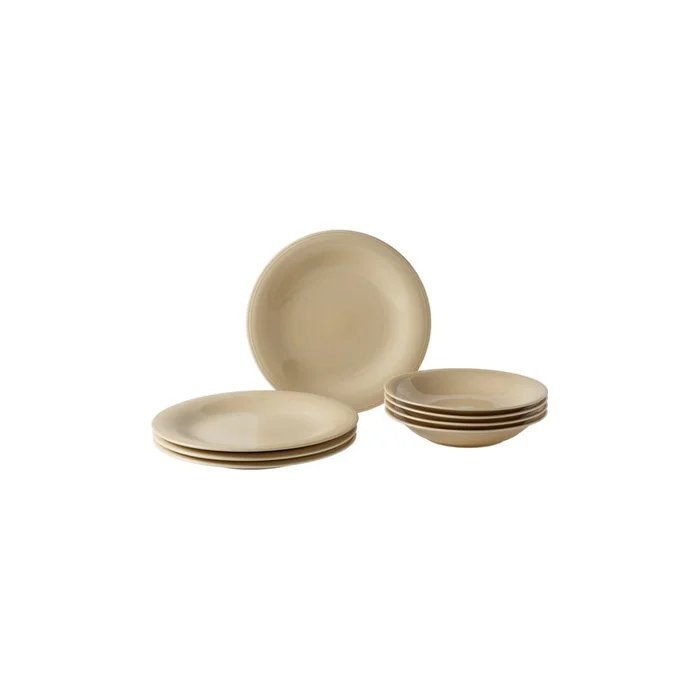 8dílná sada béžových porcelánových talířů Villeroy & Boch Like Color Loop