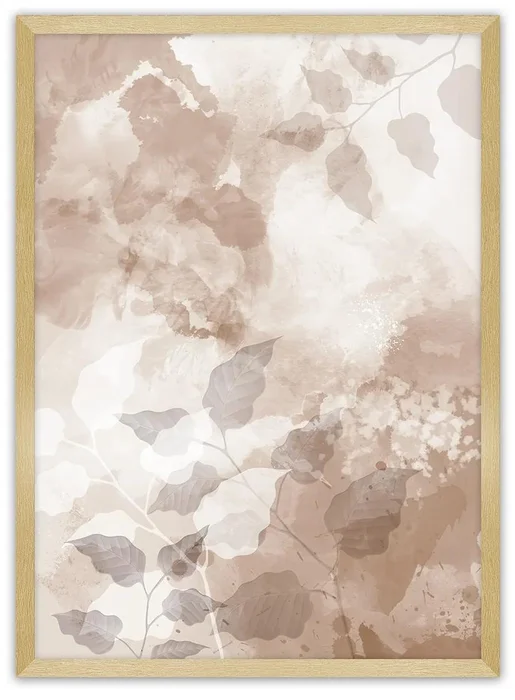 Abstraktní plakát Beige Art