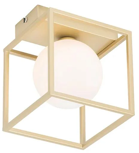 Aniek Zlaté designové stropní svítidlo s bílým sklem