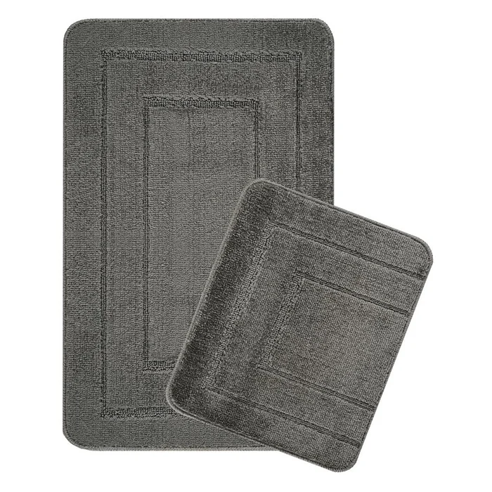 Antracitové koupelnové předložky sada 2ks 50x80 cm