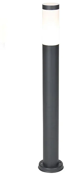 Antracitově šedá venkovní sloupcová lampa 80 cm IP44 opál - Rox