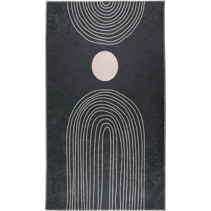 Antracitový pratelný koberec 120x160 cm