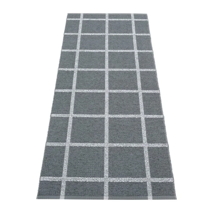 Antracitový vnitřní a venkovní koberec Ada 70x225 cm