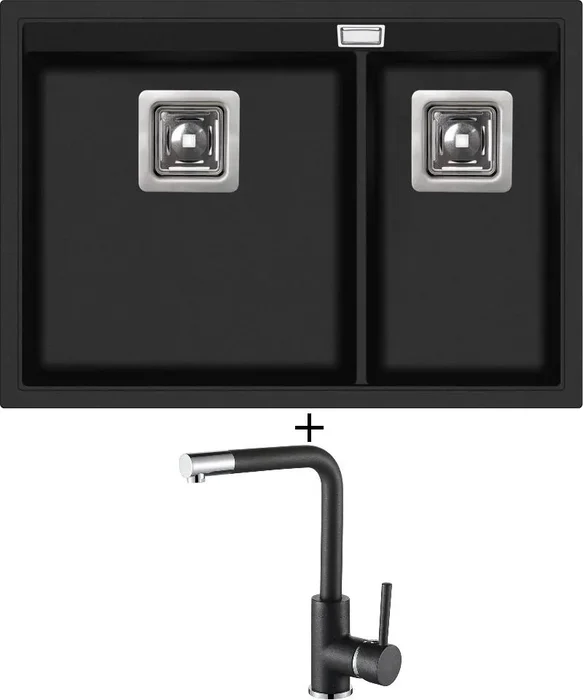 Aquastone Delta 65 a AQ 5581 Černá Metalická Sada