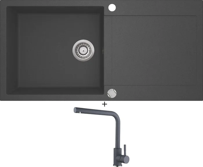 Aquastone QUADRA 100 a AQ 4581 - tmavě šedá