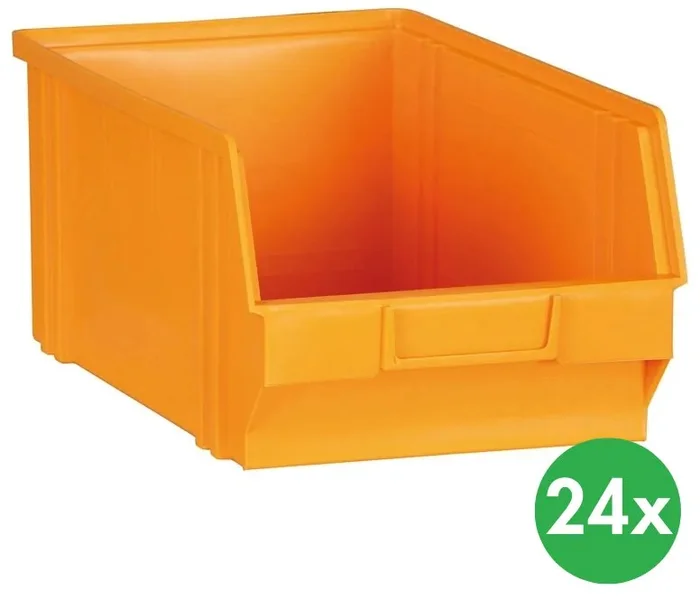 ArtPlast Plastové úložné boxy BASIC 24 kusů, žlutooranžové