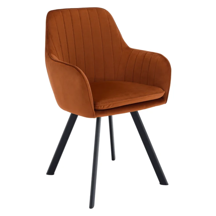 AURIL Designové křeslo Velvet terakota