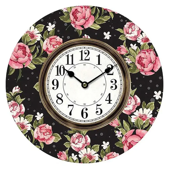 Autronic hodiny květinový motiv 34 cm