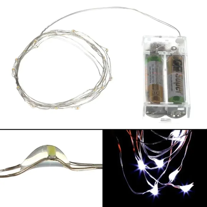 Autronic LED řetěz s časovačem LED2025 WT – 4 m, 40 LED