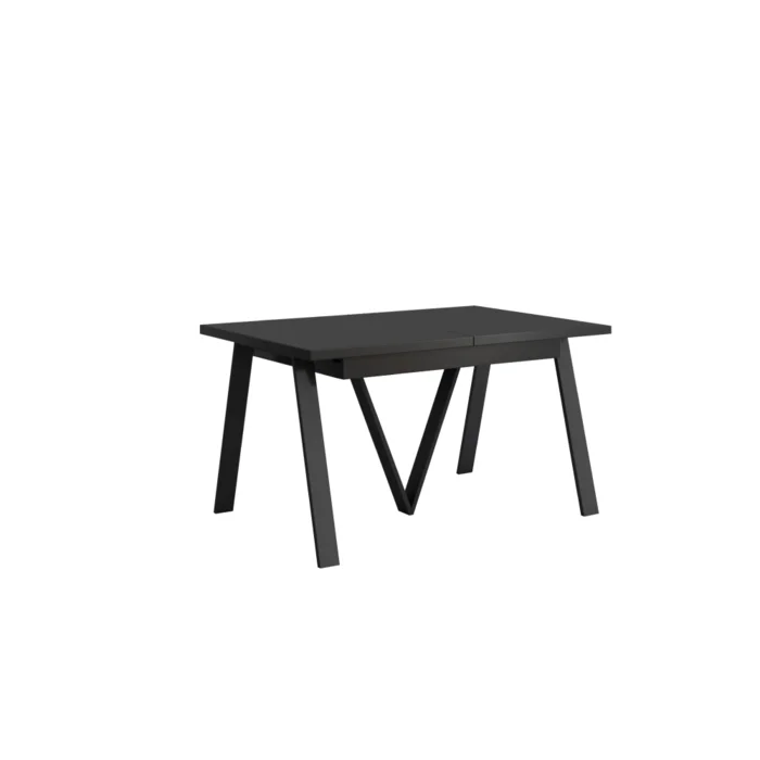 AVENY Rozkládací jídelní stůl 140–290×90 cm, matná černá