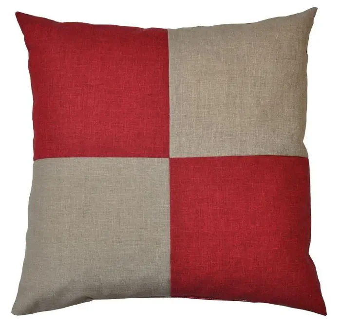 Axin Trading polštářek dvoubarevný béžovo-vínový