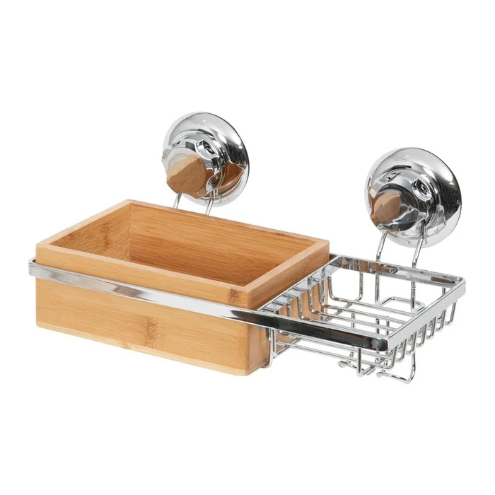 Bambusový nástěnný košík na mýdlo Compactor Spa